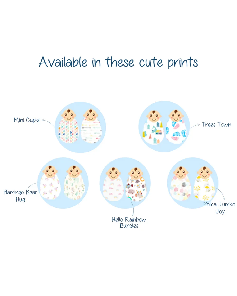 Polka Tots Rainbow Mist & Hello Baby Printed Swaddles-Organic Cotton Muslin-Infant Wraps-Pack of 2 - Image 6