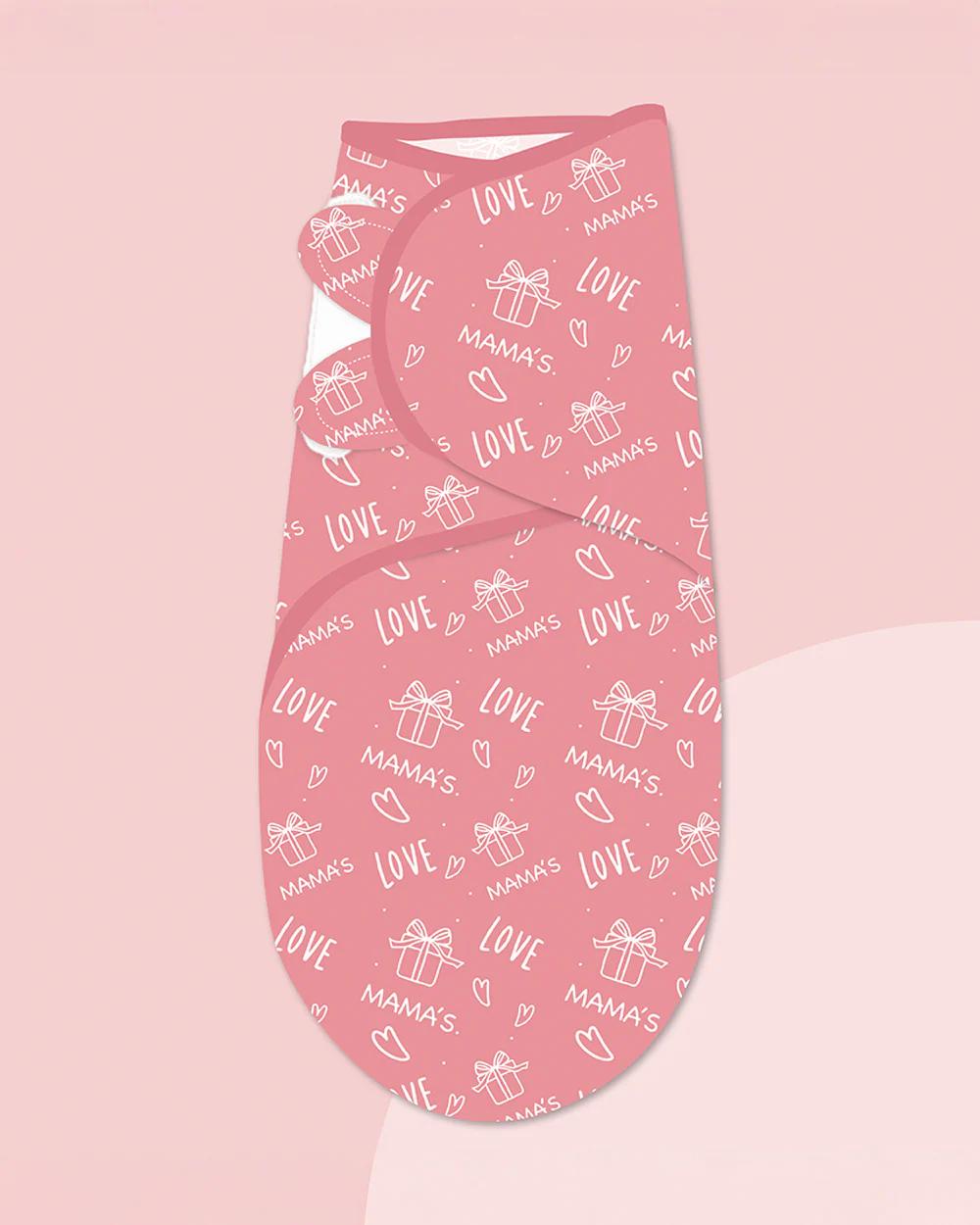 Polka Tots Swaddle Wrap Sleeping Bag-Cotton Muslin-Mama Love-With Velcro Wings-Newborn Bed - Image 3