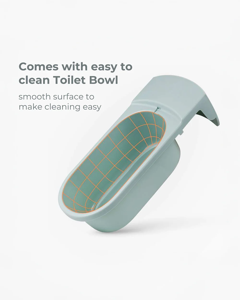 Polka Tots Swoosh Whoosh Fawn Potty Seat-With Soft Cushioning & Removable Bowl-1 to 6 Year-Green - Image 3