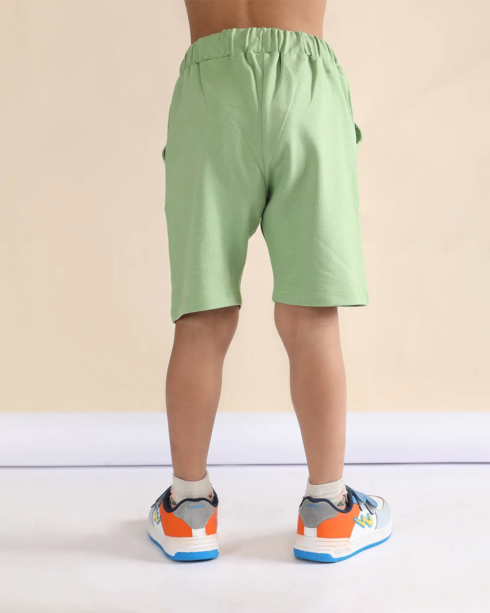 Polka Tots Yellow & Green T-shirt & Shorts Set-Alligator Print-Cotton-For Infants - Image 6