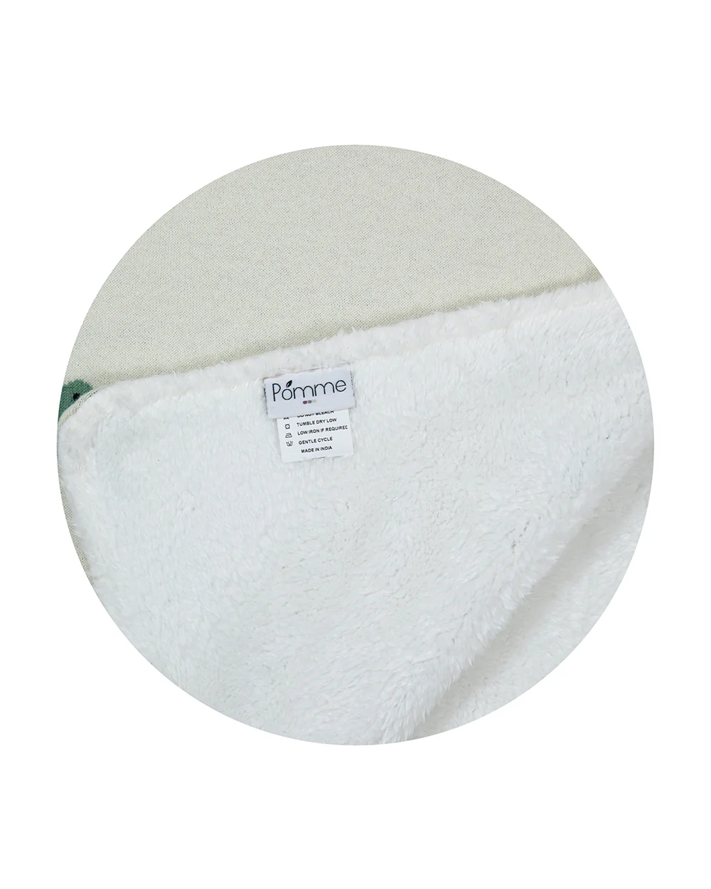 Pomme Cute Construction Vehicle Knitted Ultra Soft Sherpa Blanket-100% Cotton-Grey-For Infants - Image 5