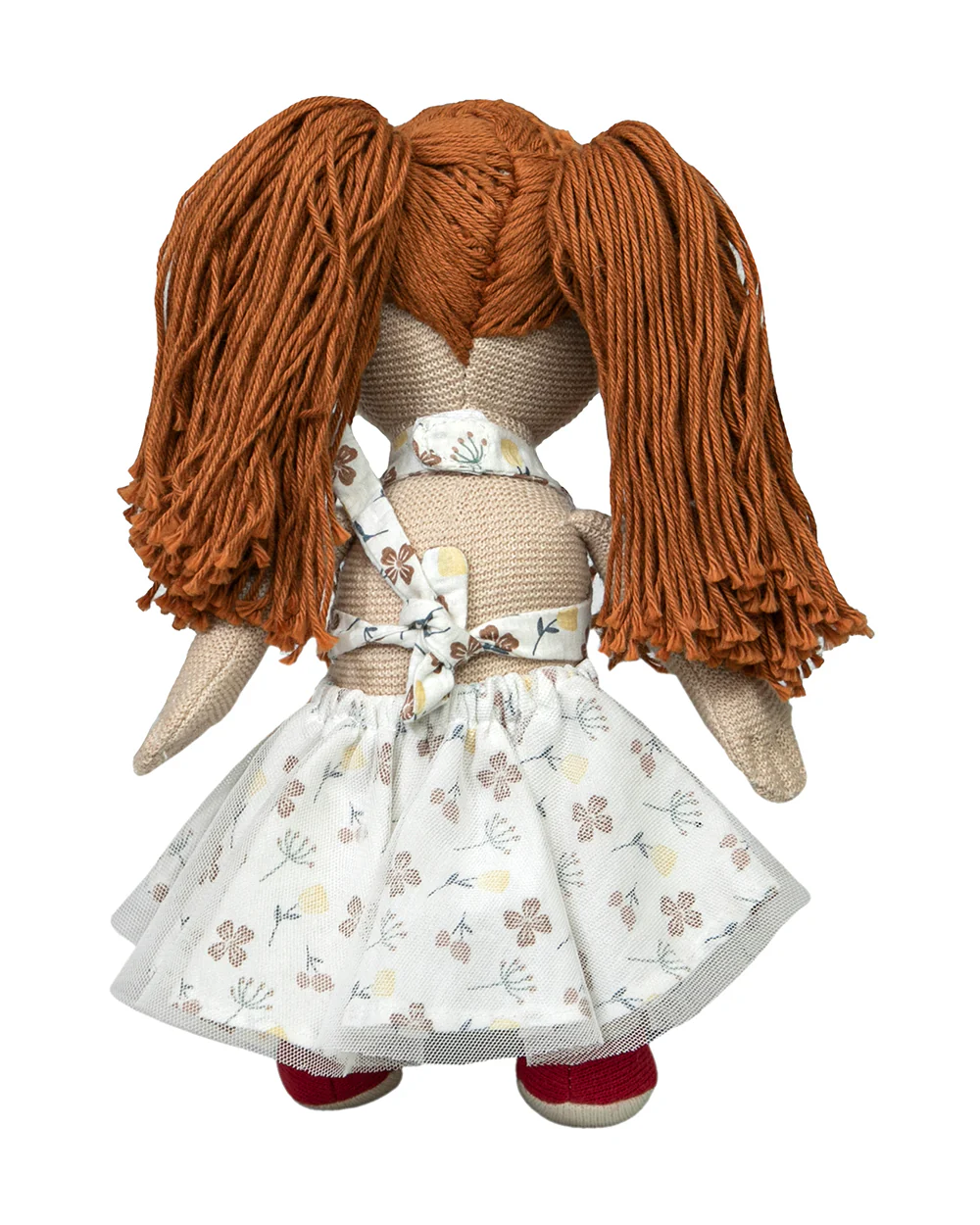 Pomme Daisy Floral Knitted Stuffed Doll-Easily Washable-Plush Cuddly Toy For Newborn - Image 5
