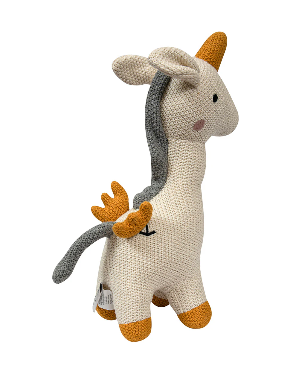 Pomme Wing Unicorn Cotton Knitted Soft Toy-Promotes Visual Stimulation-Plush Cuddly Toy For Newborn - Image 4