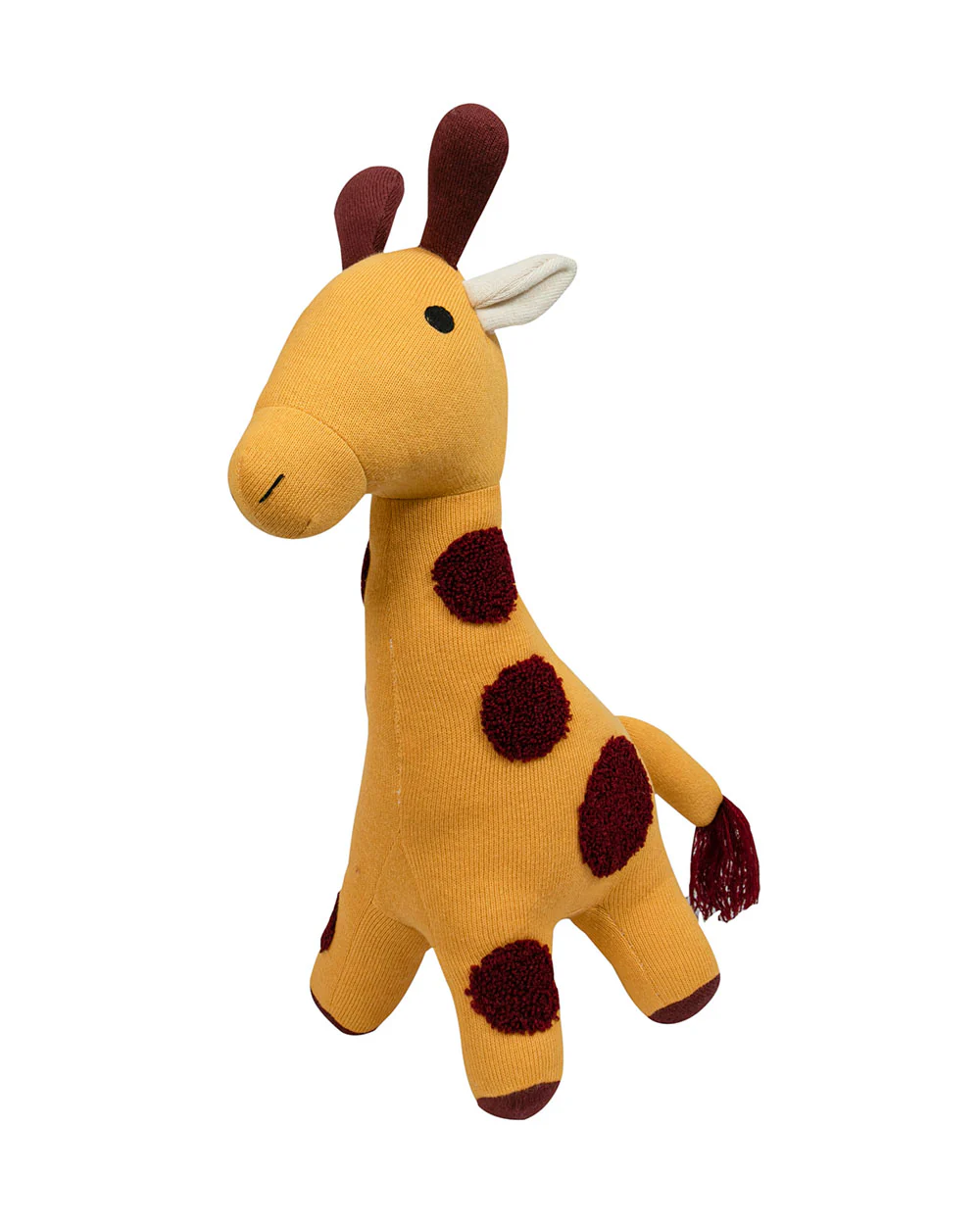 Pomme Yellow Giraffe Cotton Knitted Soft Toy-Promotes Visual Stimulation-Plush Cuddly Toy For Newborn - Image 2