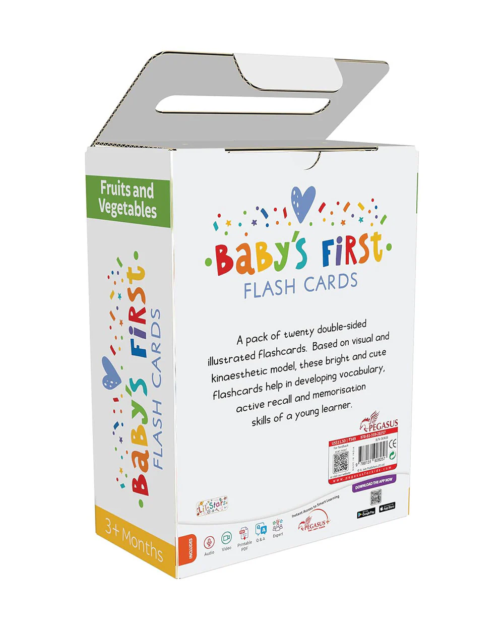 Popcorn Baby's First Flash Cards-Fruit & Vegetable-20 Double Sided Cards-Develops Visual Recognition-Learning & Educational Toys-3M+ - Image 4