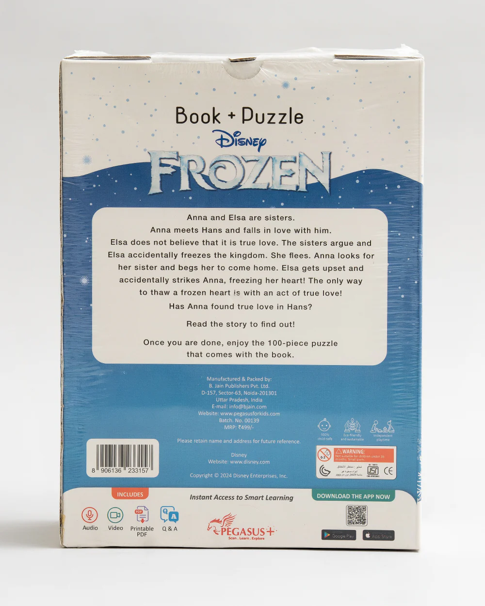 Popcorn Disney Frozen Anna & Elsa-Learning Kit-Includes Book & Puzzle Set-Learning & Educational Toys-36M+ - Image 5