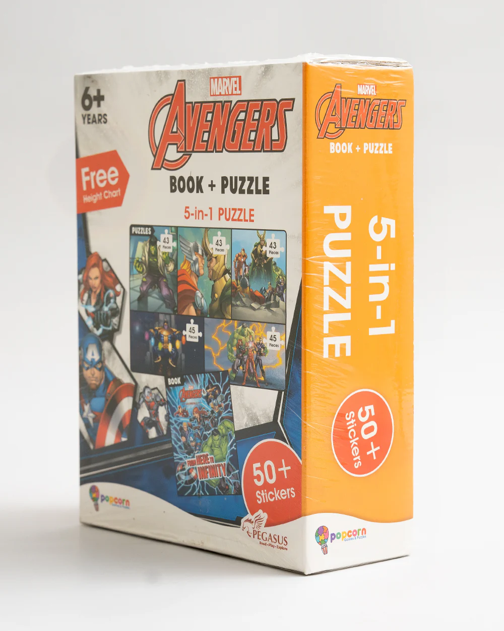 Popcorn Marvel Avengers From Here To Infinity-Learning Kit-Includes Book & Puzzle Set-Learning & Educational Toys-6Y+ - Image 2