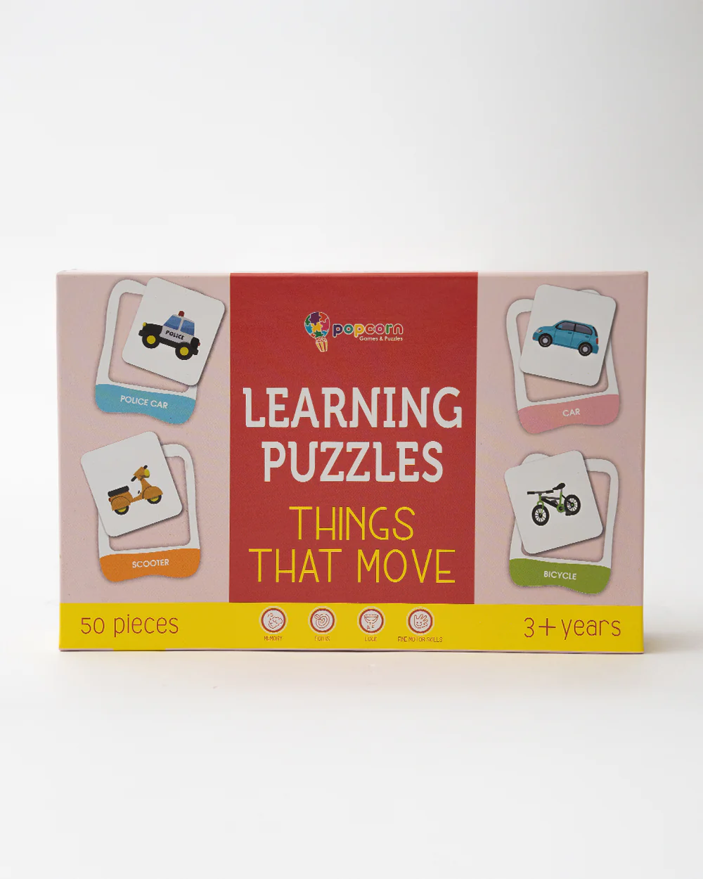 Popcorn Things That Move Learning Puzzle-Includes 50 Pieces-Learning & Educational Toys-24M+