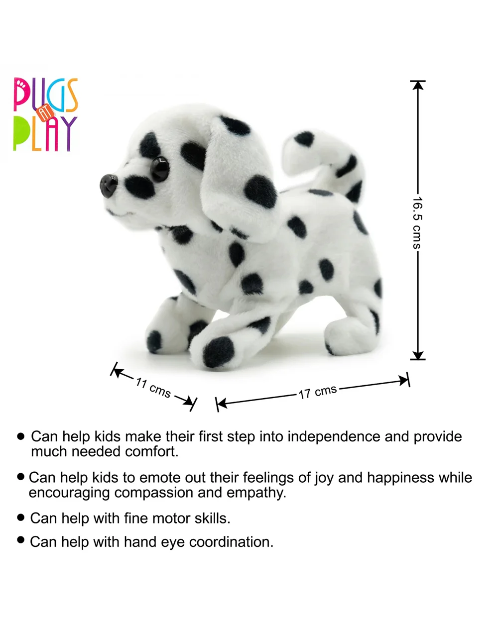 Pugs at Play Spotty The Dalmatian Walking Dog-Stuffed Animal-Realistic Sounds-Safe and Durable-Battery Operated-Interactive Plush Cuddly Toy For Newborn - Image 4