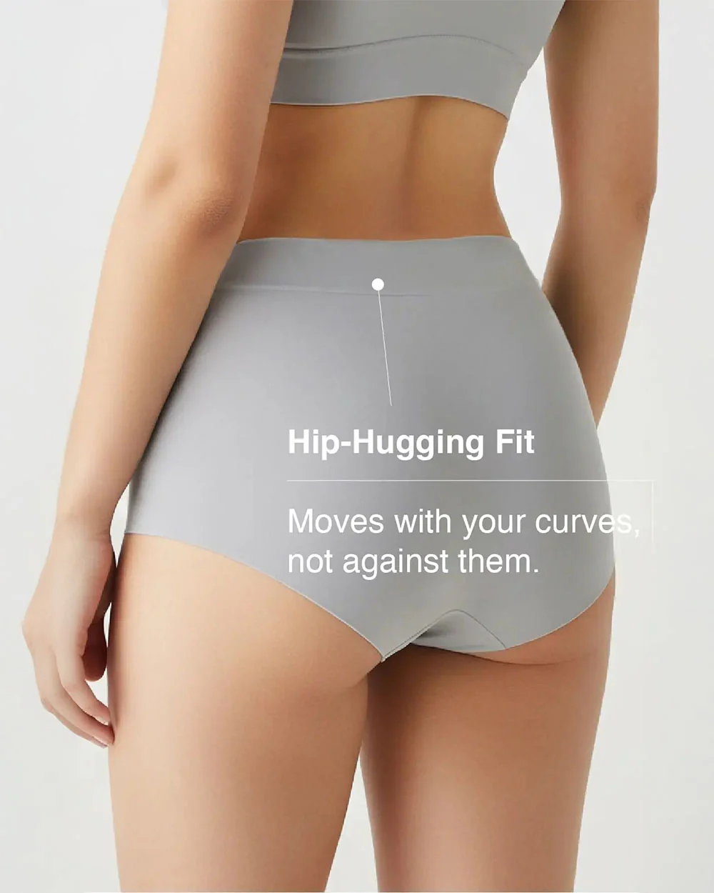 Putchi V-Band Comfort-Fit Bamboo Maternity Panty-Seamless-Pregnancy & Post Delivery-Limestone Grey - Image 4