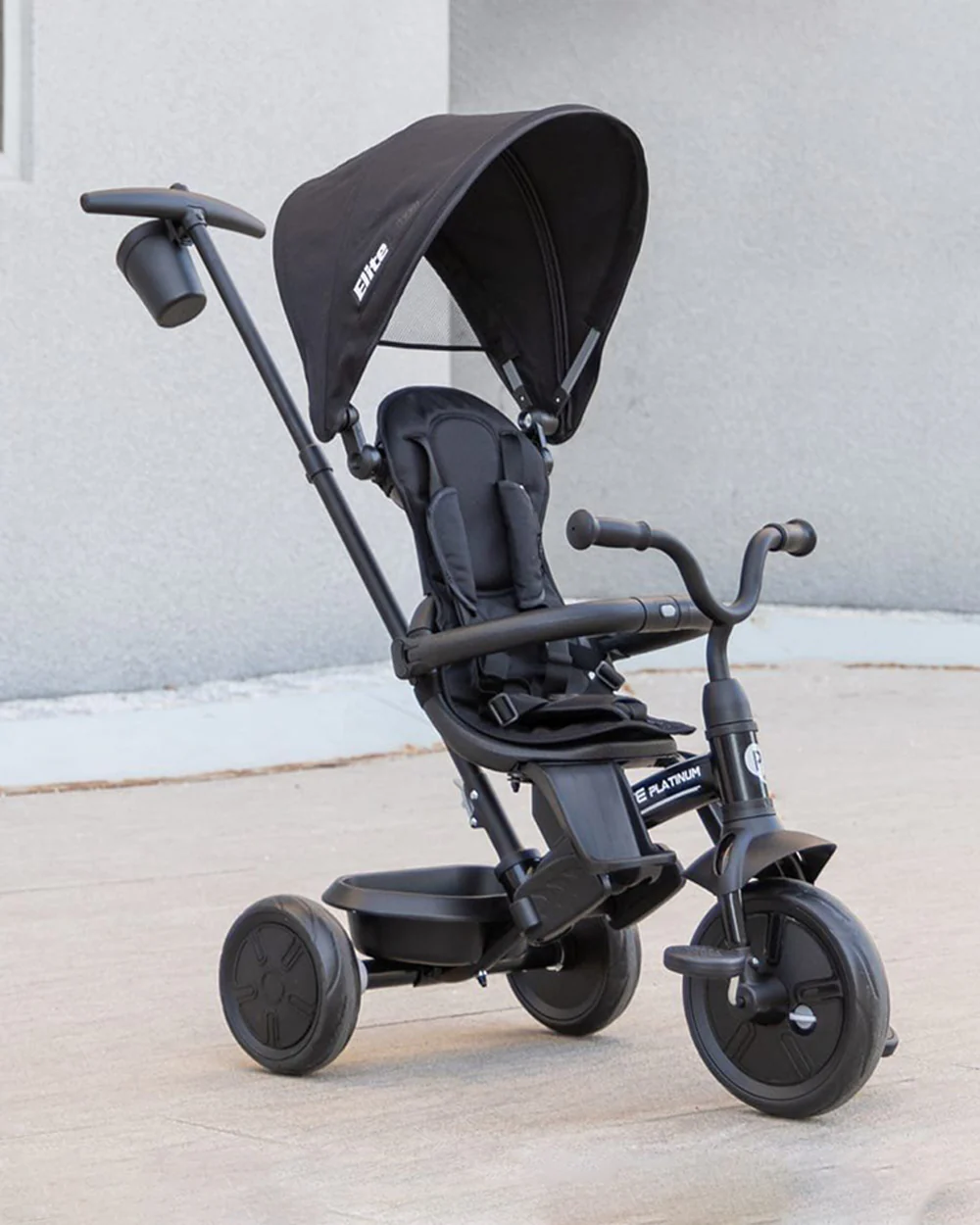 Qplay Elite Platinum 6 in 1 Trike-Height Adjustable Parent Handle Bar-360 Degrees Rotating Seat-5 Point Harness-For 10M to 6Y (Upto 25 Kg)-Black - Image 13