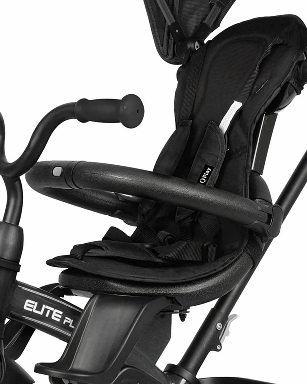 Qplay Elite Platinum 6 in 1 Trike-Height Adjustable Parent Handle Bar-360 Degrees Rotating Seat-5 Point Harness-For 10M to 6Y (Upto 25 Kg)-Black - Image 9