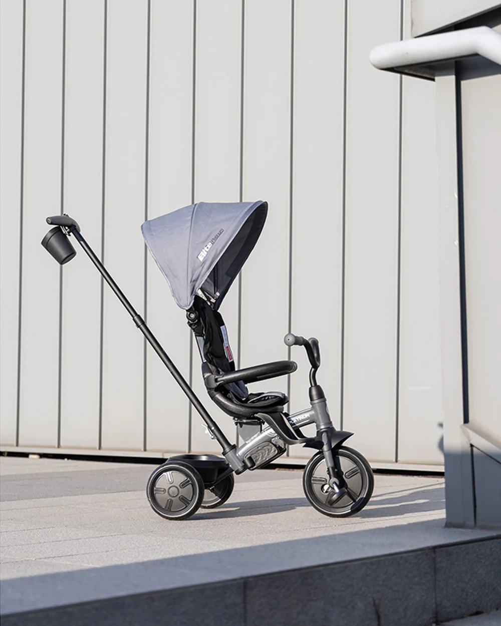 Qplay Elite Platinum 6 in 1 Trike-Height Adjustable Parent Handle Bar-360 Degrees Rotating Seat-5 Point Harness-For 10M to 6Y (Upto 25 Kg)-Dark Grey - Image 10