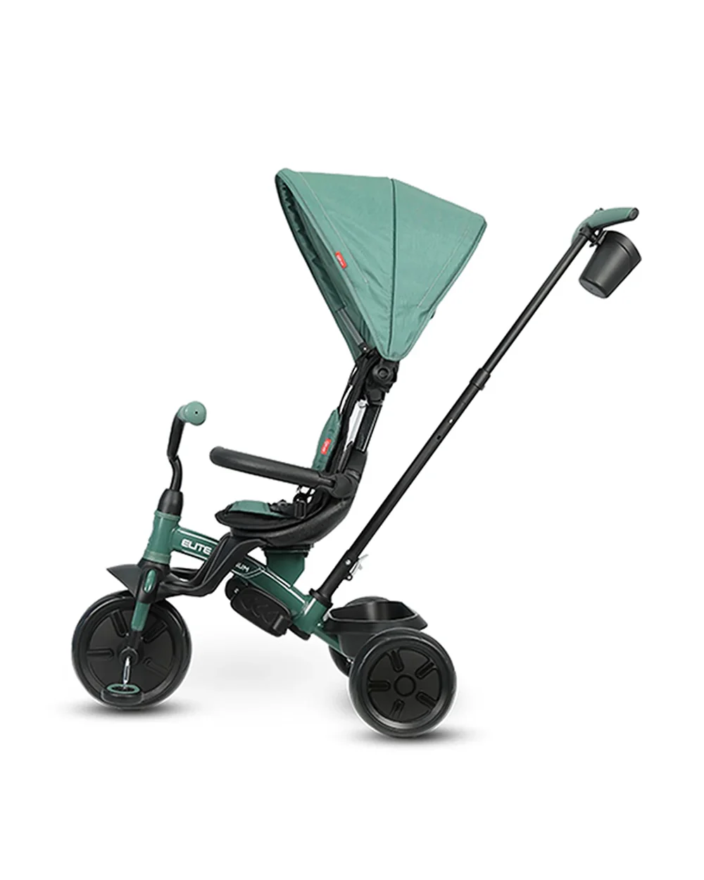 Qplay Elite Platinum 6 in 1 Trike-Height Adjustable Parent Handle Bar-360 Degrees Rotating Seat-5 Point Harness-For 10M to 6Y (Upto 25 Kg)-Green - Image 7