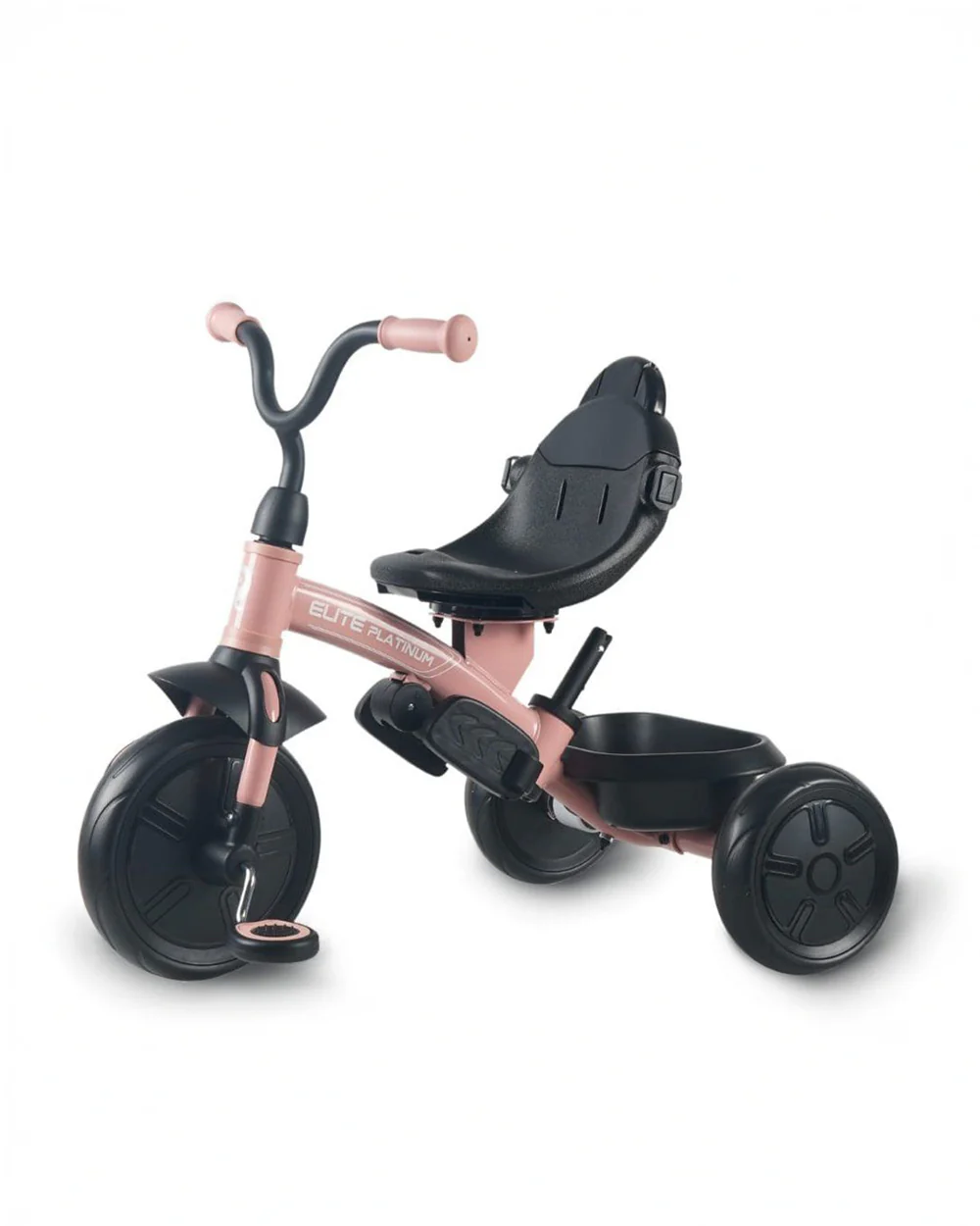 Qplay Elite Platinum 6 in 1 Trike-Height Adjustable Parent Handle Bar-360 Degrees Rotating Seat-5 Point Harness-For 10M to 6Y (Upto 25 Kg)-Pink - Image 10