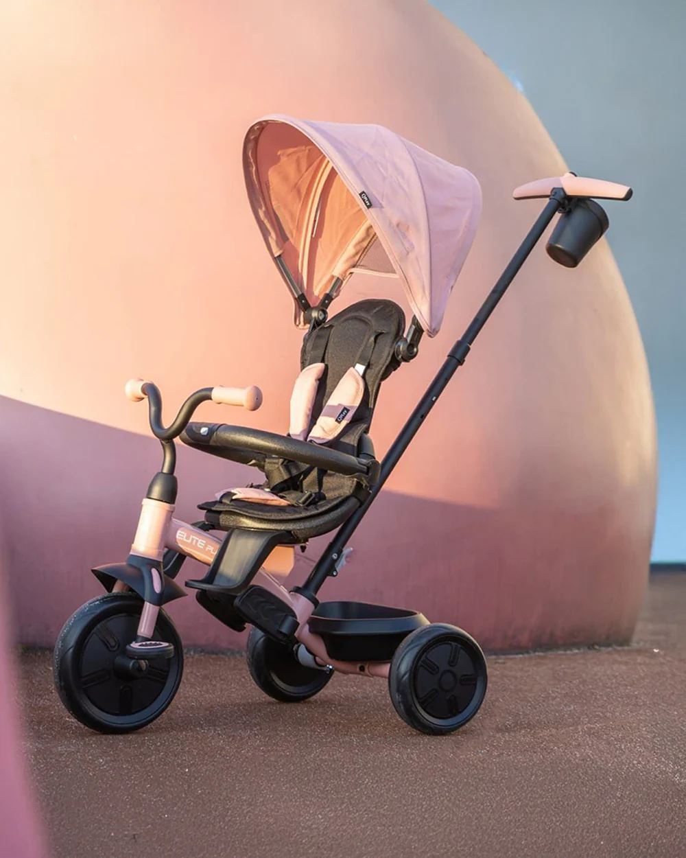 Qplay Elite Platinum 6 in 1 Trike-Height Adjustable Parent Handle Bar-360 Degrees Rotating Seat-5 Point Harness-For 10M to 6Y (Upto 25 Kg)-Pink - Image 12