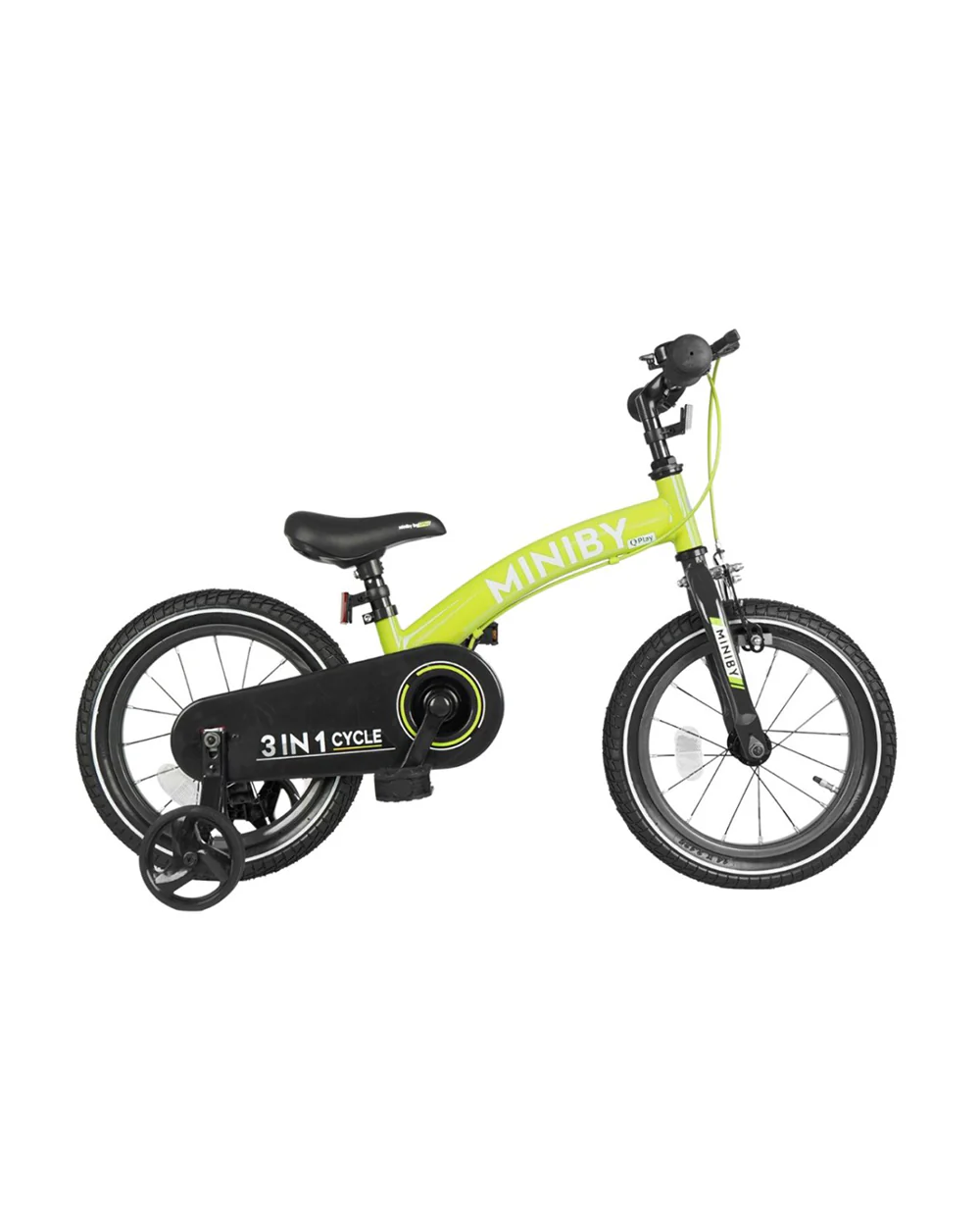 Qplay Miniby 3 in 1 Bike (14 Inch)-Balance Bike, Bicycle with Training Wheel Mode & Bicycle Mode-Adjustable Handlebar & Seat Height-Steering Limiter For Additional Safety-For 2.5 to 8Y-Green - Image 8