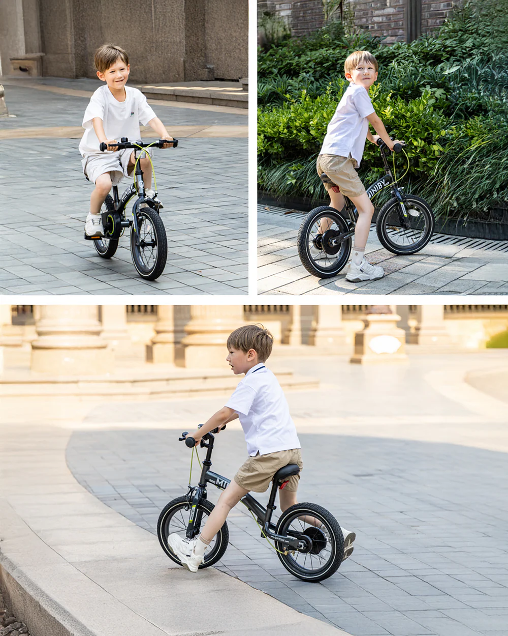 Qplay Miniby 3 in 1 Bike (14 Inch)-Balance Bike, Bicycle with Training Wheel Mode & Bicycle Mode-Adjustable Handlebar & Seat Height-Steering Limiter For Additional Safety-For 2.5 to 8Y-Pink - Image 20