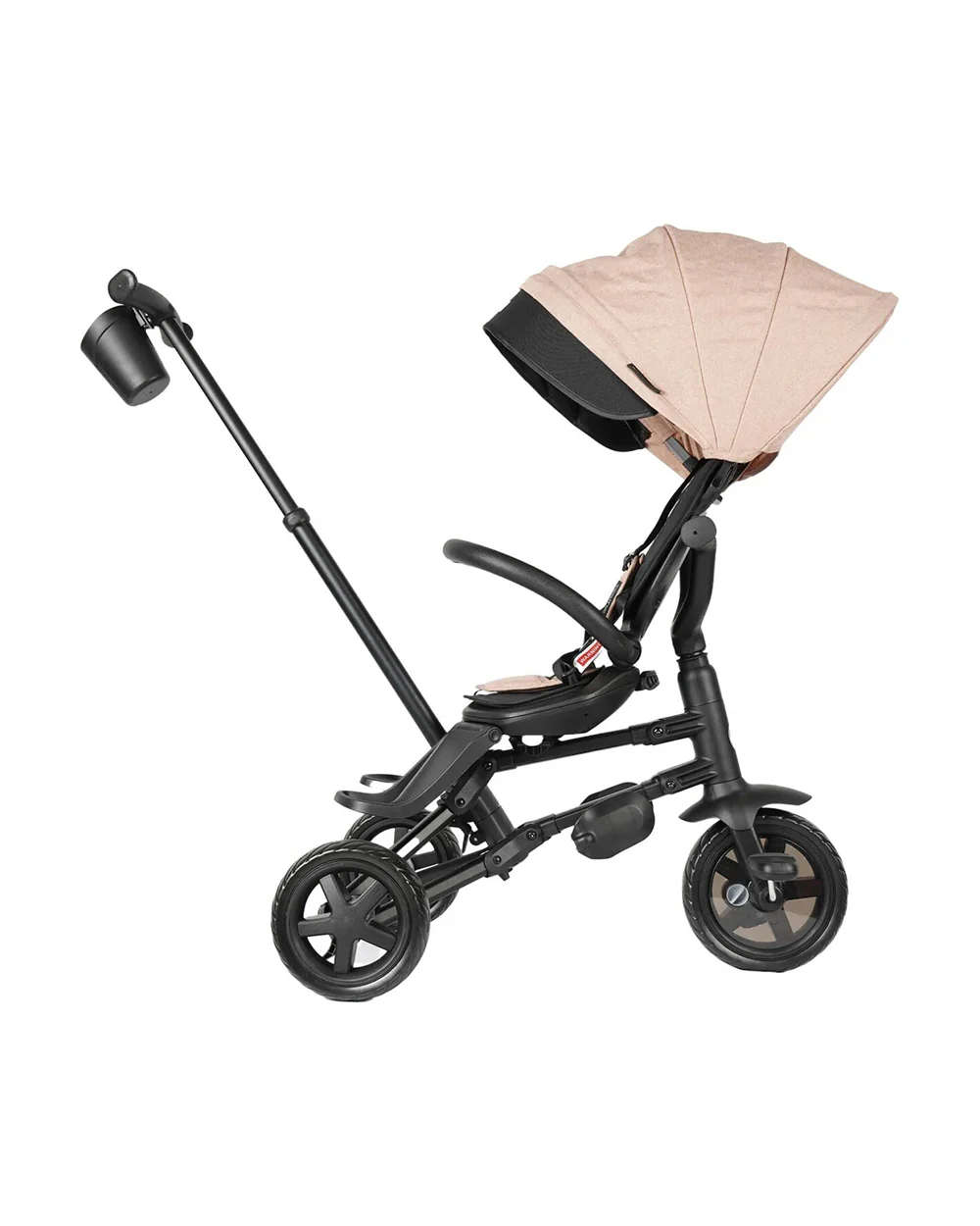 Qplay Nova Niello 6 in 1 Trike-Easy Compact Fold-Height Adjustable Parent Handle Bar-360 Degrees Rotating Seat-Adjustable Backrest-5 Point Harness-Includes Cup Holder-For 10 to 6Y (Upto 25 Kg)-Khaki - Image 6