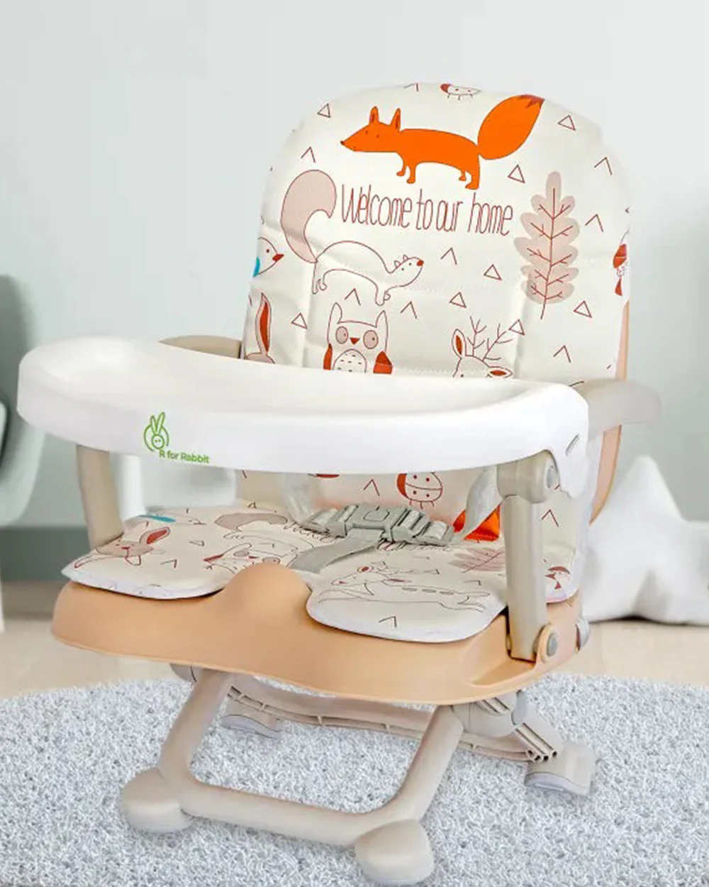 R for Rabbit Candy Pop Booster Seat-4 Height Adjustments-Lightweight-6M to 3Y (Upto 20Kg)-Beige - Image 6