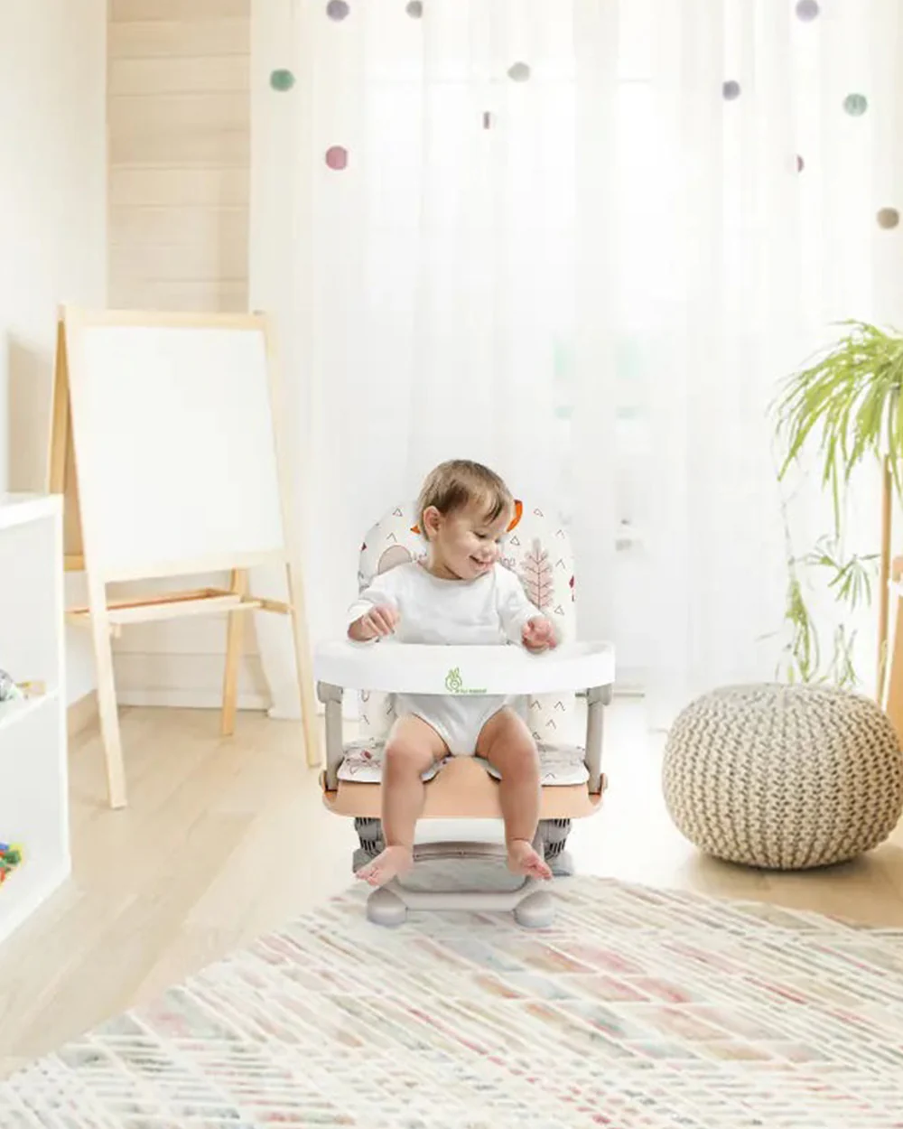 R for Rabbit Candy Pop Booster Seat-4 Height Adjustments-Lightweight-6M to 3Y (Upto 20Kg)-Beige - Image 7