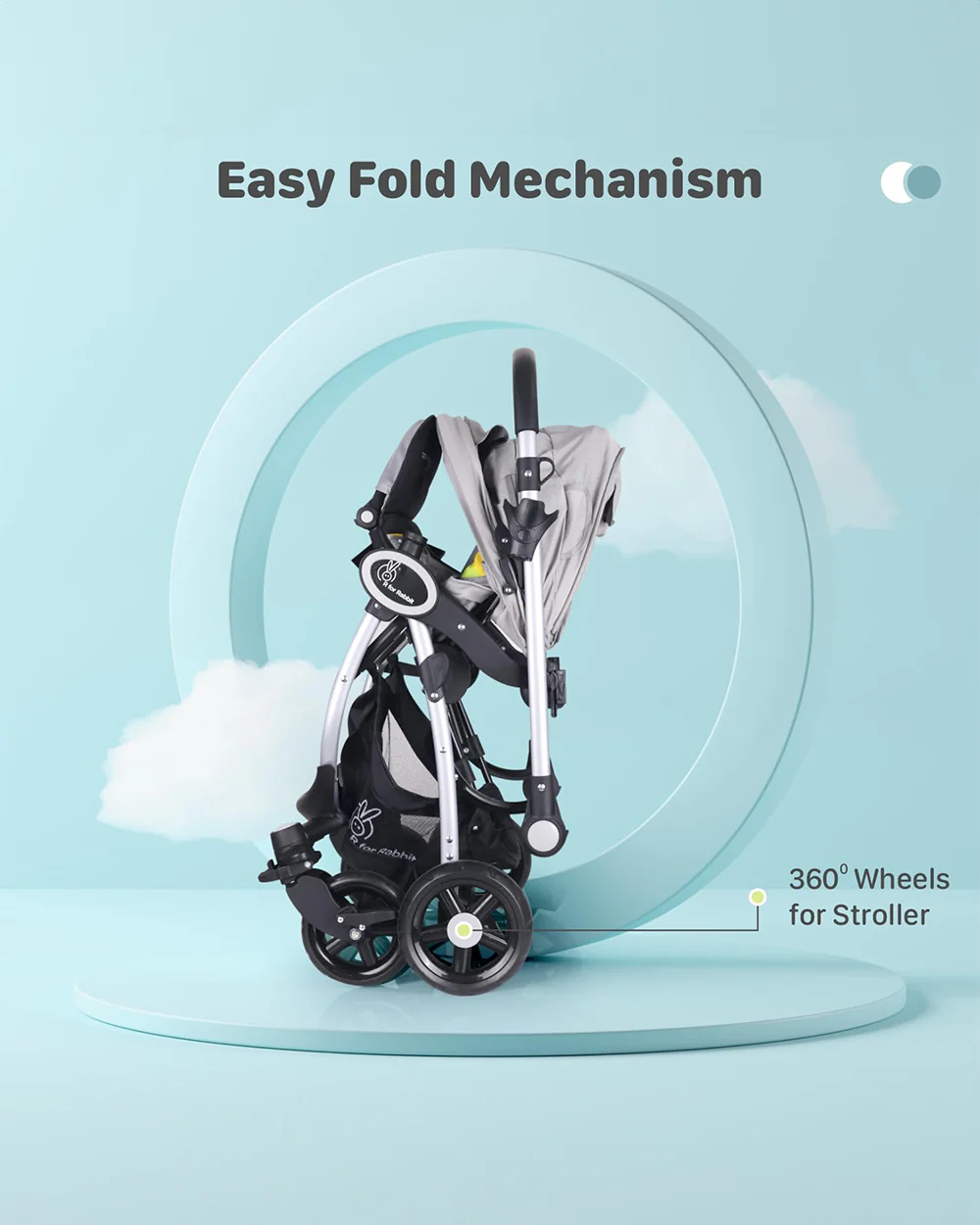 R for Rabbit Chocolate Ride Travel System Baby Stroller with Car Seat-Reversible Handle-Pram for 0 to 3Y (Upto 20 Kg)-Rainbow - Image 19