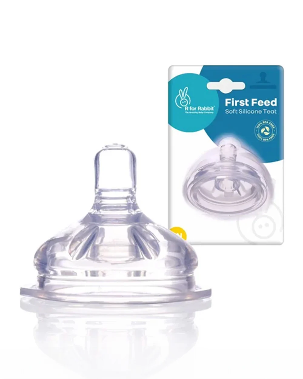 R for Rabbit First Feed Soft Silicone Teat For Steebo Giffy Feeding Bottle-Soft & Stretchable-Feeding Bottle Nipple - Image 6