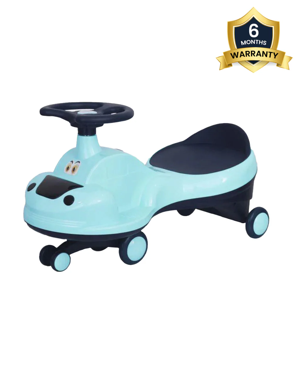 R for Rabbit Iya Iya Zippy Twister & Swing car-Wide Seating Area-With PU Wheels-3Y+ (Upto 75Kg)-Lake Blue - Image 2