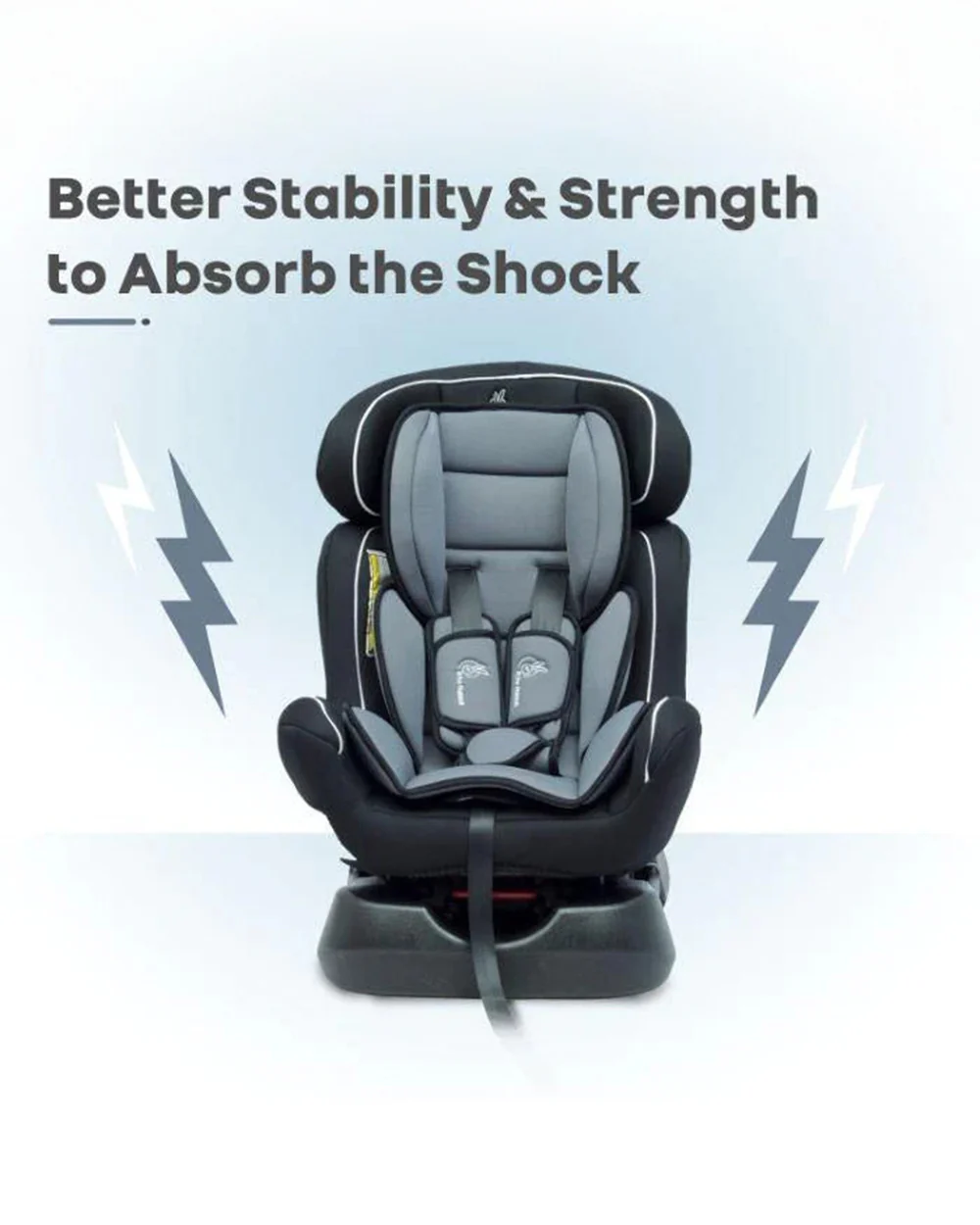 R for Rabbit Jack N Jill Grand-Baby Car Seat-Convertible (Front & Rear Facing)-Side Impact Protection-For 0 to 7Y (Upto 25Kg)-Black Grey - Image 4
