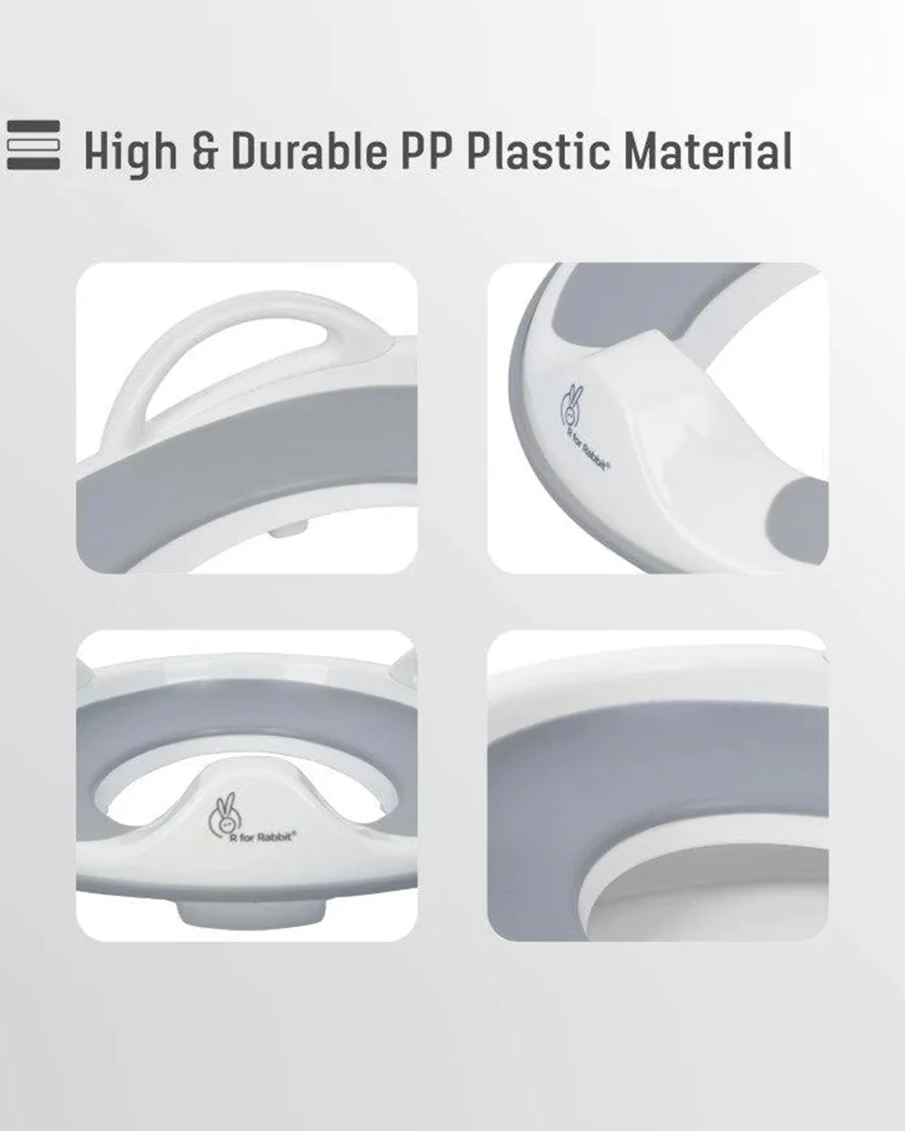 R For Rabbit Minimo Potty Seat-With Soft Cushioning-Grey-1 to 7 Years - Image 6