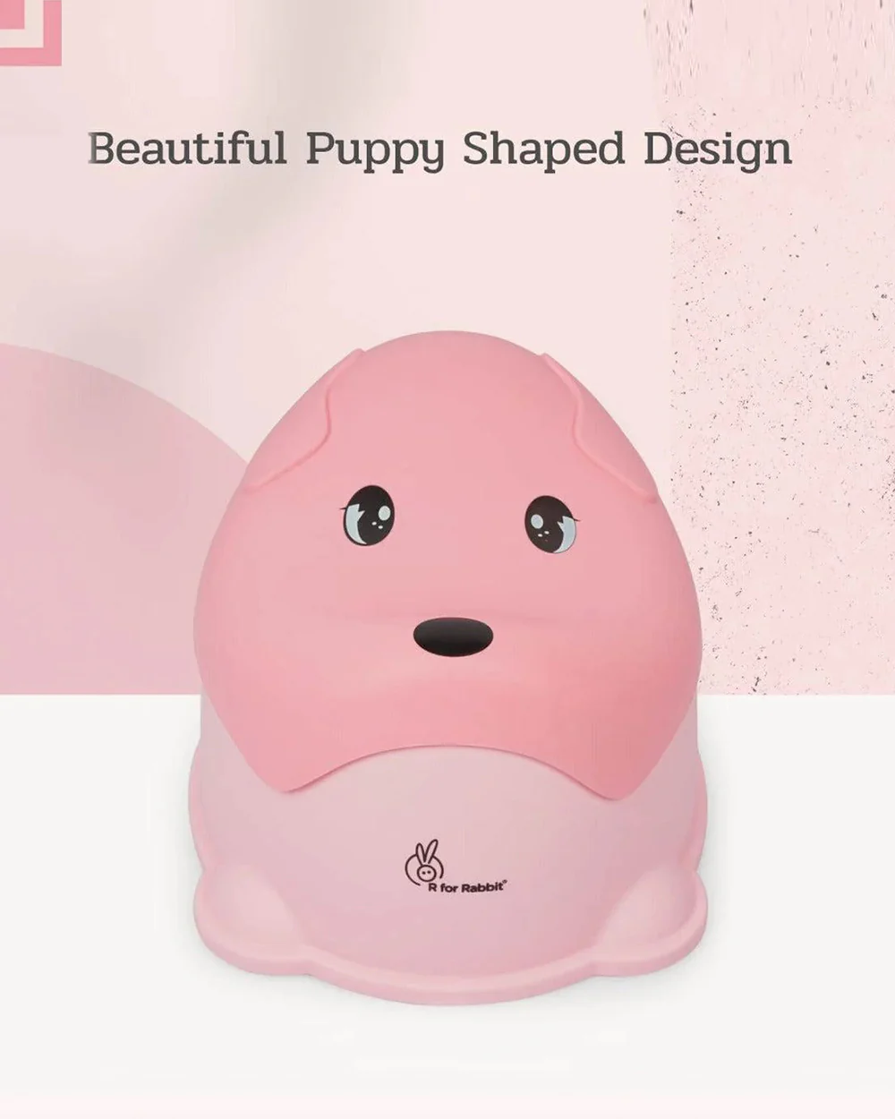 R For Rabbit Puppy Cute Faced Potty Chair-With Removable Lid-1 to 7 Year-Pink - Image 6