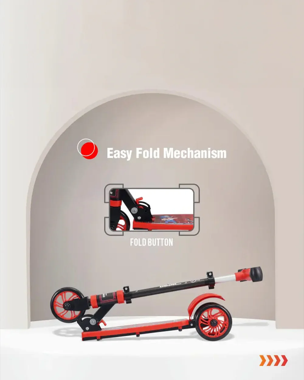 R for Rabbit Road Runner Drift Baby Scooter-3 Level Height Adjustment-Metal Body-2Y+ (Upto 50Kg)-Red Black - Image 4