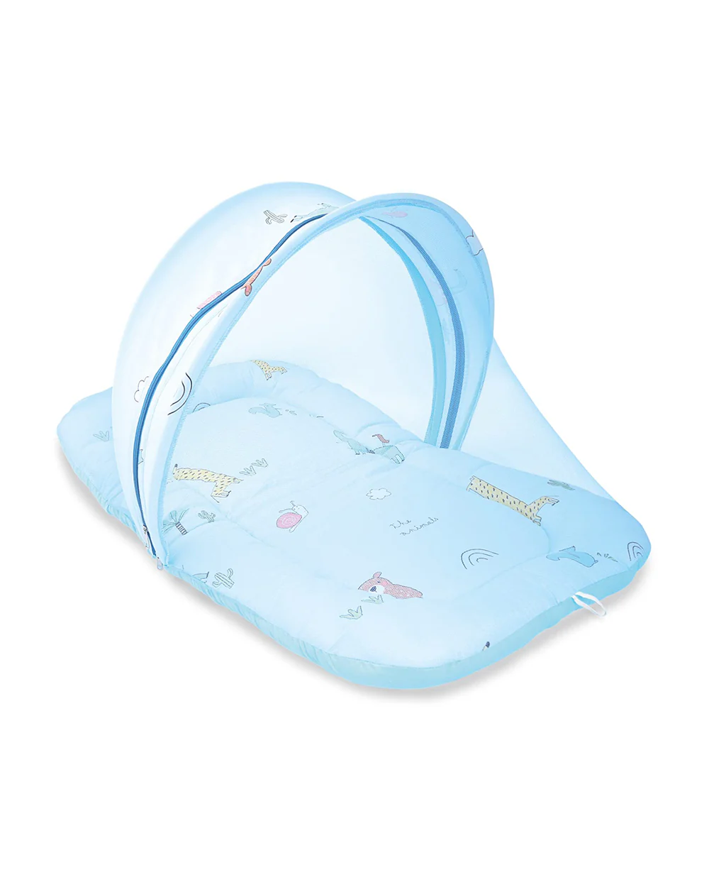 R for Rabbit Snuggy Safari 100% Natural Cotton-Blue-Baby Carrier Nest Cum Sleeping Bag (0-12M)