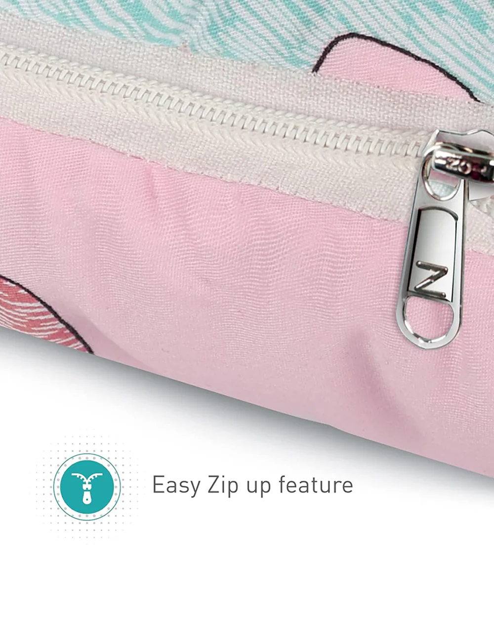 R for Rabbit Snuggy 100% Natural Cotton-Blush Pink-Baby Carrier Nest Cum Sleeping Bag (0-12M) - Image 5