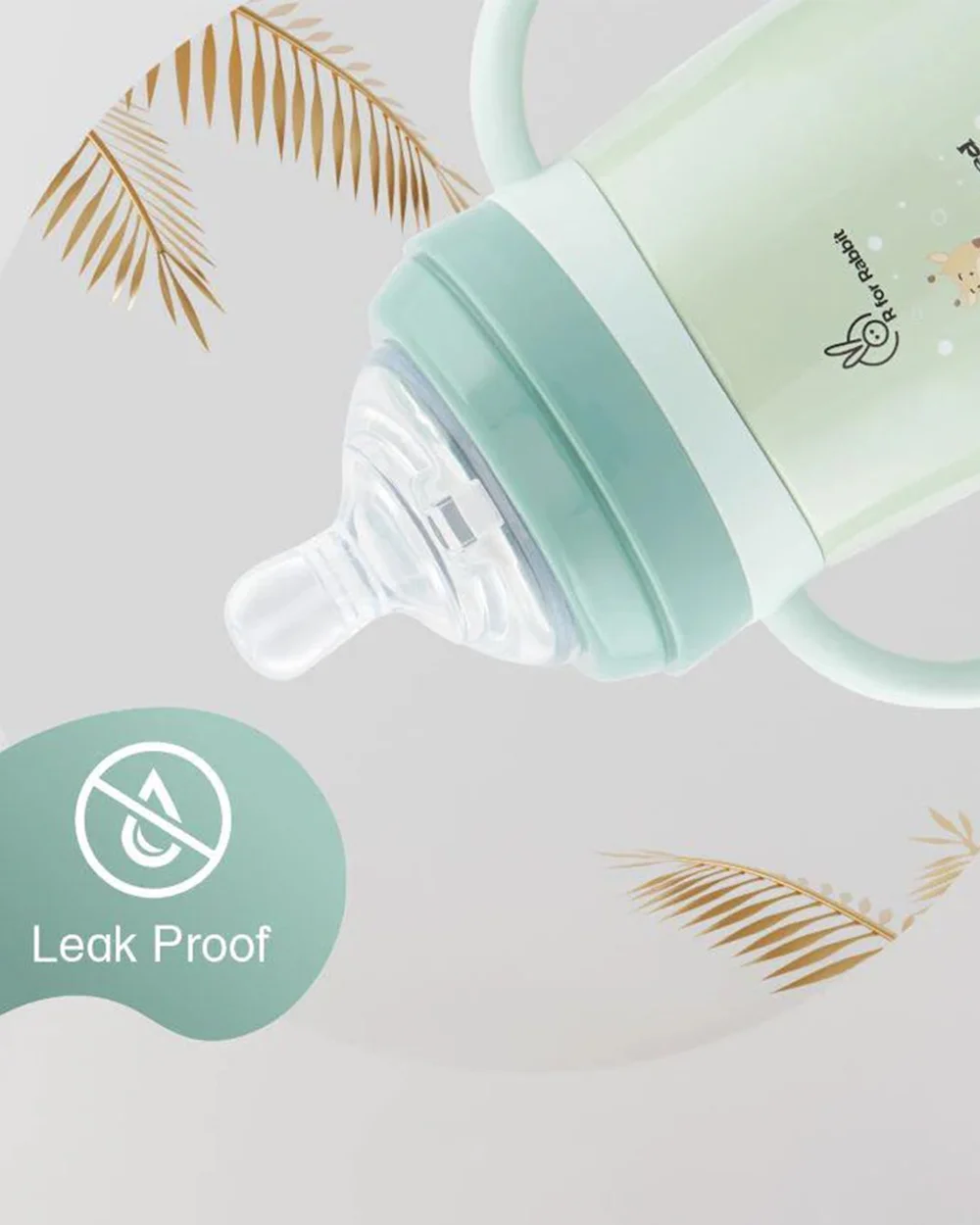 R for Rabbit Steebo Giffy Stainless Steel Feeding Bottle-Green-Double Wall Insulated-With Soft Silicone Spout-300 ml - Image 7