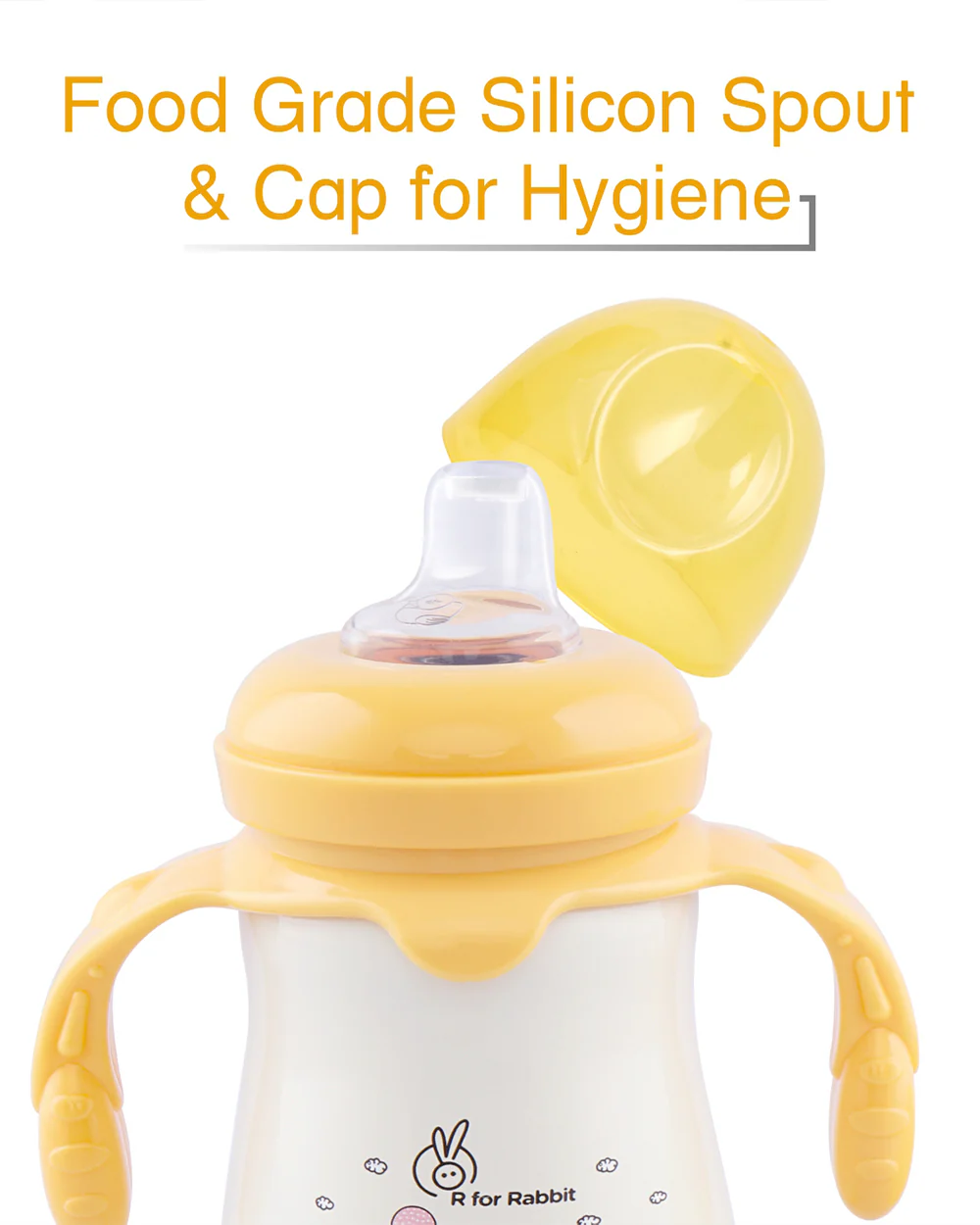 R for Rabbit Steebo Teddy Stainless Steel Feeding Bottle-Yellow-Double Wall Insulated-With Soft Silicone Spout-210 ml - Image 5