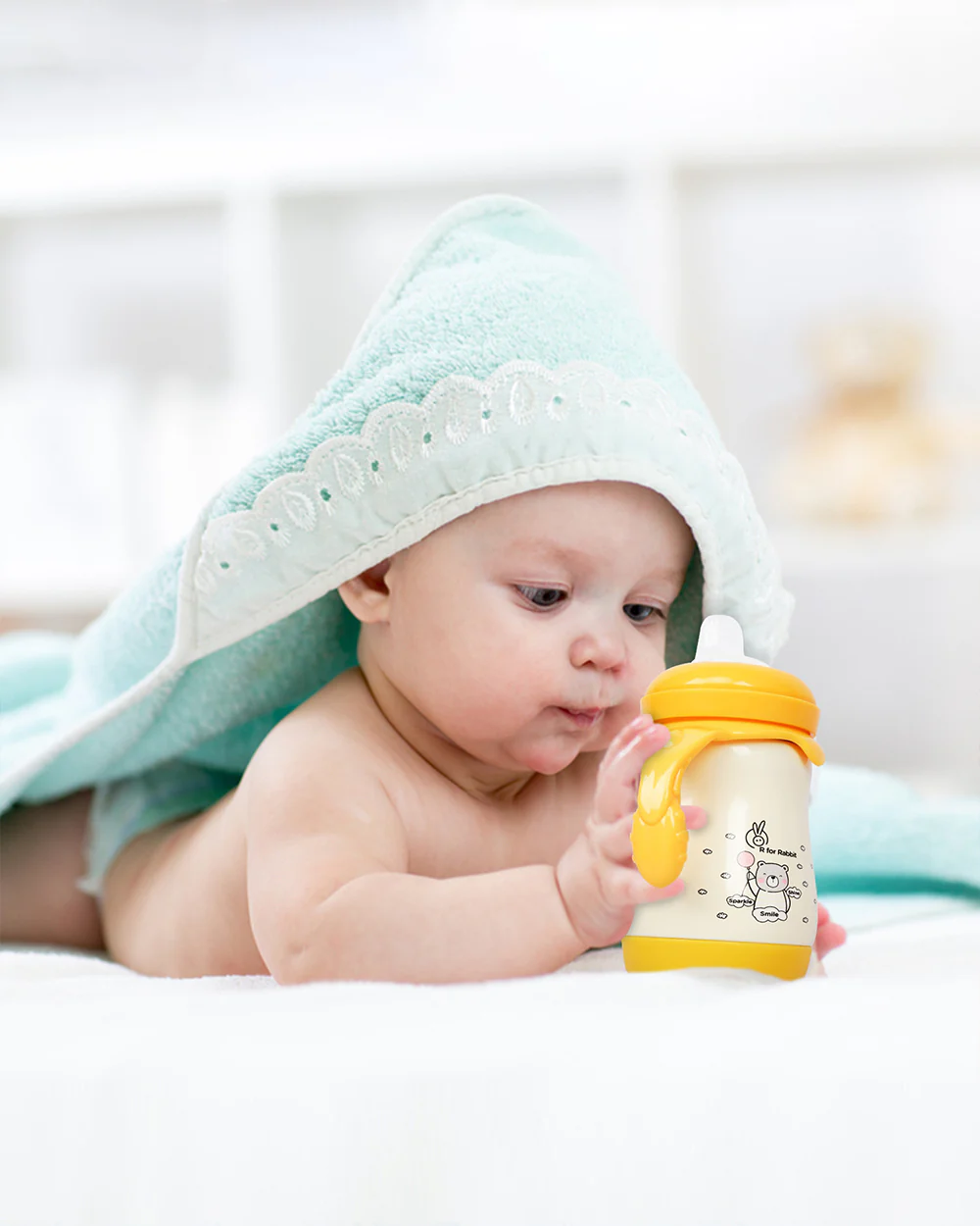 R for Rabbit Steebo Teddy Stainless Steel Feeding Bottle-Yellow-Double Wall Insulated-With Soft Silicone Spout-210 ml - Image 8