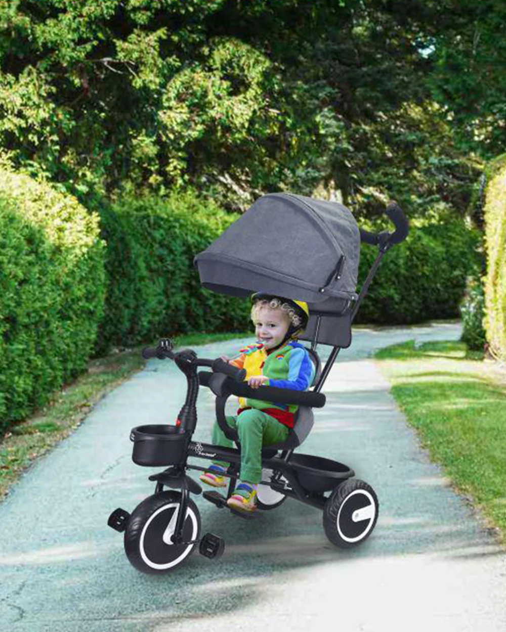 R for Rabbit Tiny Toes T30 Ace Tricycle-Bumper Bar-Adjustable Canopy-1.5Y to 5Y (Upto 25Kg)-Grey - Image 6