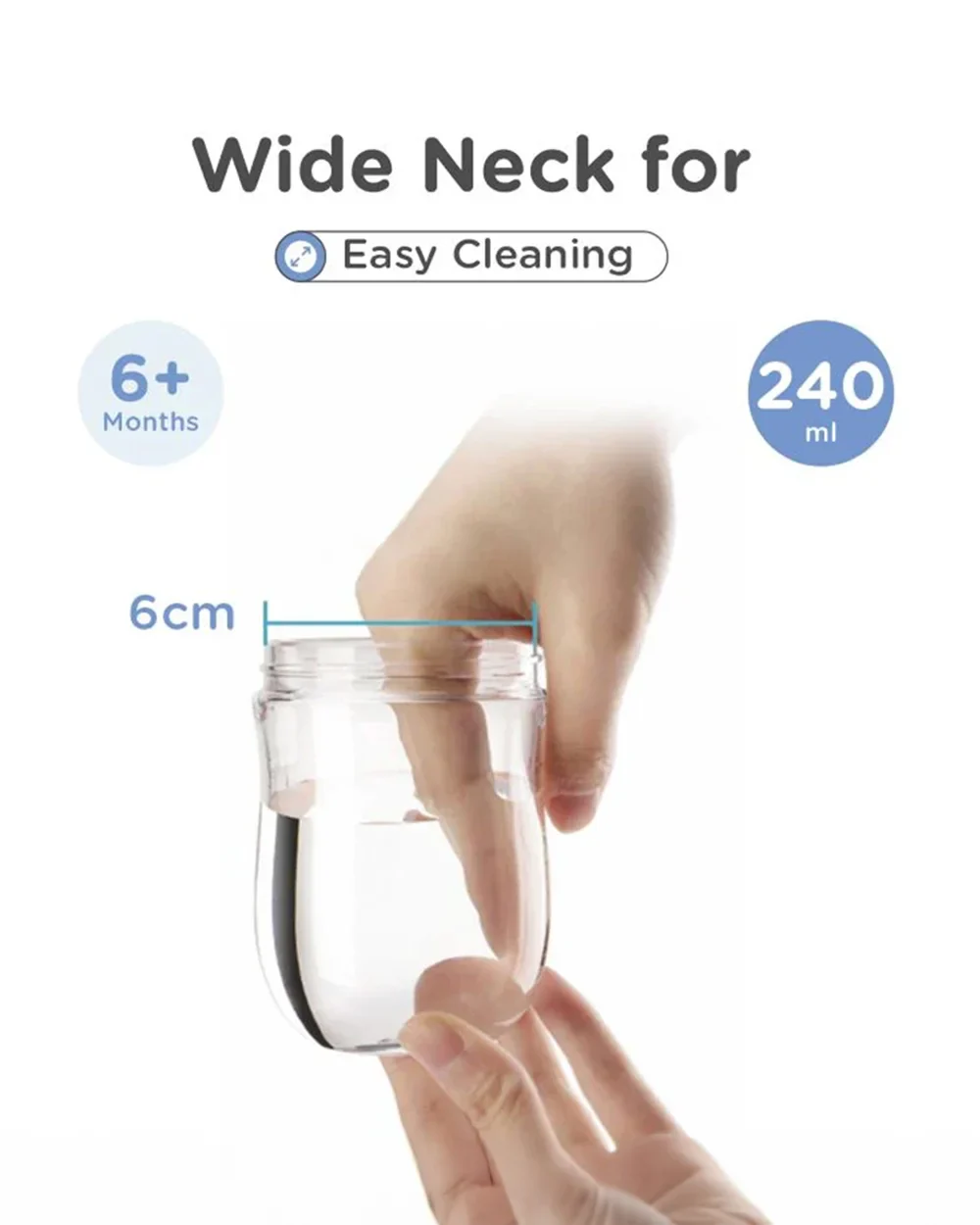 R for Rabbit Tritan Tweet Spout Cup-Shatter Proof Tritan Material-Weighted Straw Gravity Ball-240 ml-Blue - Image 5