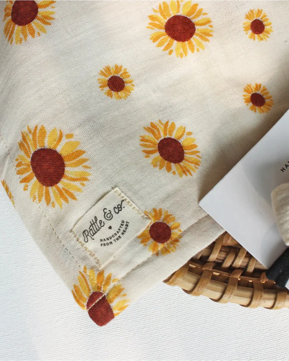 Rattle & Co You're A Sunflower Swaddle & Headband Gift Set-Pack Of 2-Gift For Baby Shower & Baby Birthday - Image 5