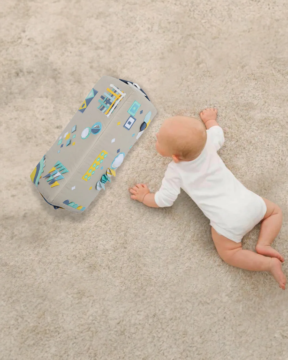 Role Play Geometric Shapes Baby Tummy Time Adventure Toy-Strengthens Baby's Neck, Back & Arm-Sensory Stimulation-Explore and Learn with Geometric Shapes-Indoor Toys-0M+ - Image 2