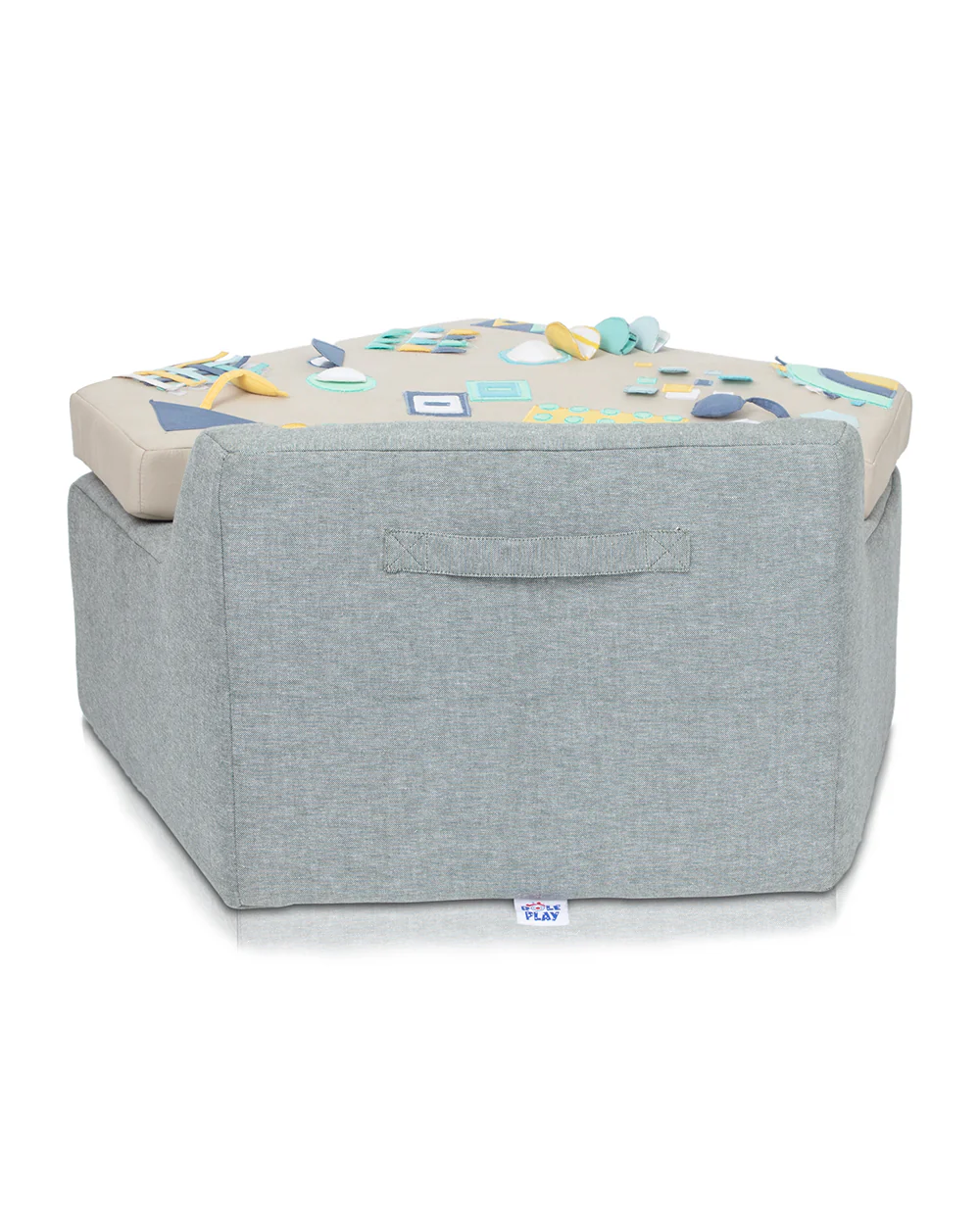 Role Play Neo Geometric Baby Activity Center and Table-Detachable Tray with Squeaker-Crinkle Paper-Mirror and Rattle-Harness to Hold Baby in Place-Stimulate Your Baby's Senses and Encourage Interactive Learning-Toys-12M+ - Image 5