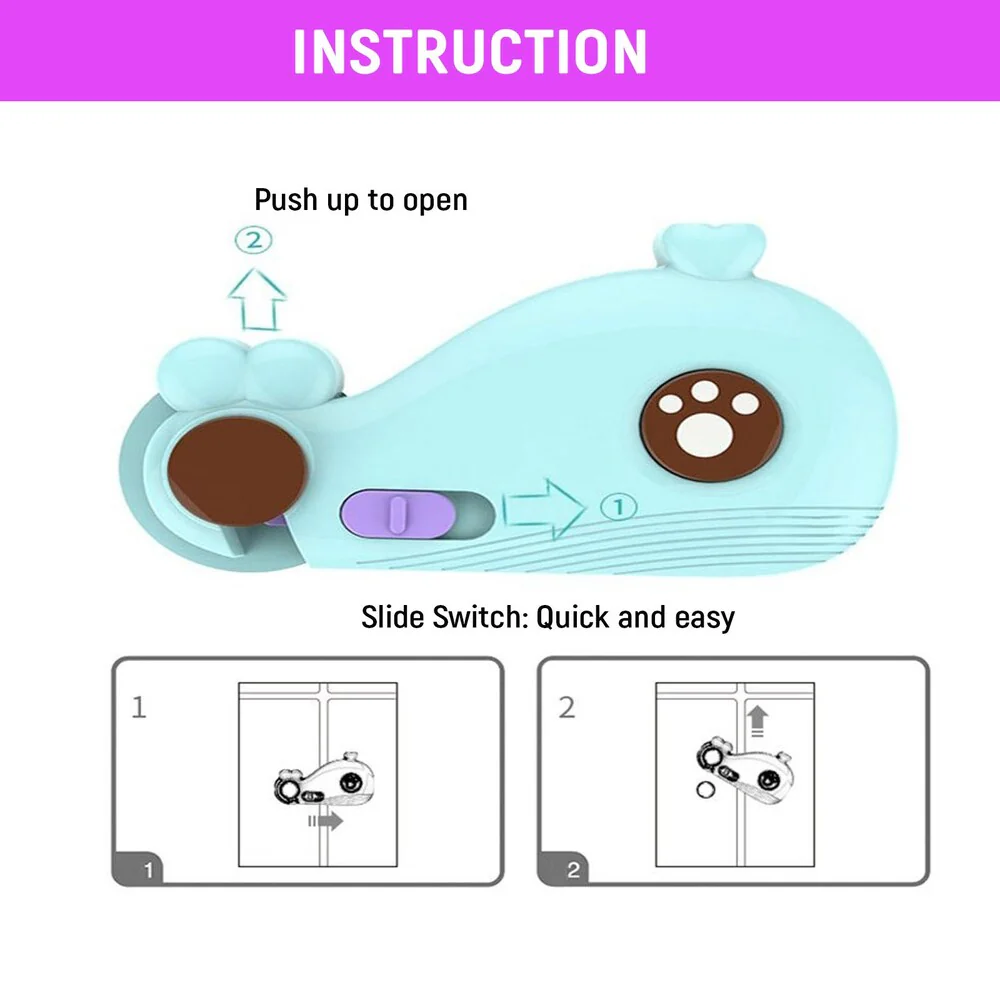 Safe-O-Kid Drawer/Cabinet Locks-Child Safety-Baby Proofing-Indoor Safety-Whale Shaped-White - Image 5