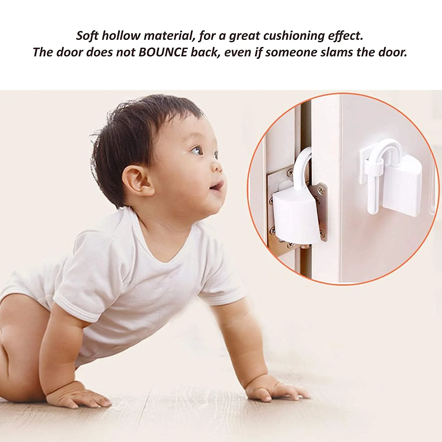 Safe-O-Kid Effective Finger Guard-For Hinged Doors-For Child Proofing & Safety-White-Pack of 4 - Image 7