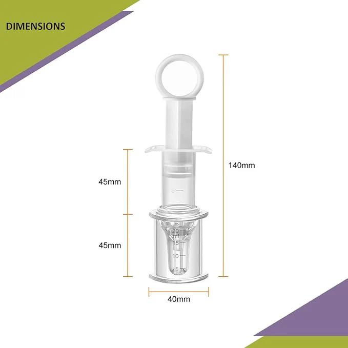 Safe-O-Kid Silicone Liquid Medicine Feeder/Dropper-BPA Free-For Baby-With Transparent Box-White - Image 4