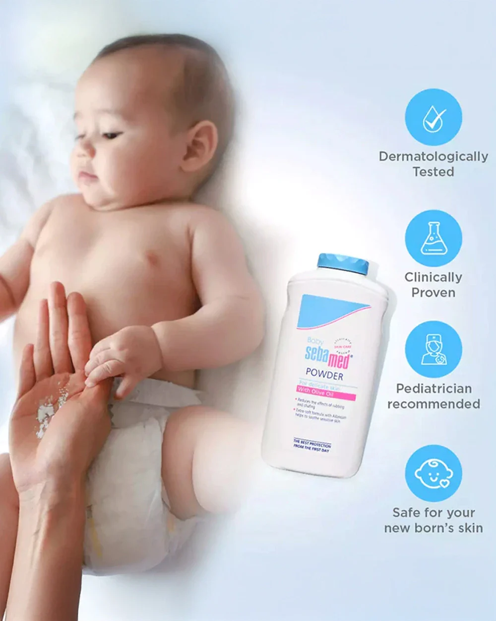 Sebamed Baby Powder-With Olive Oil & Allantoin - Image 5