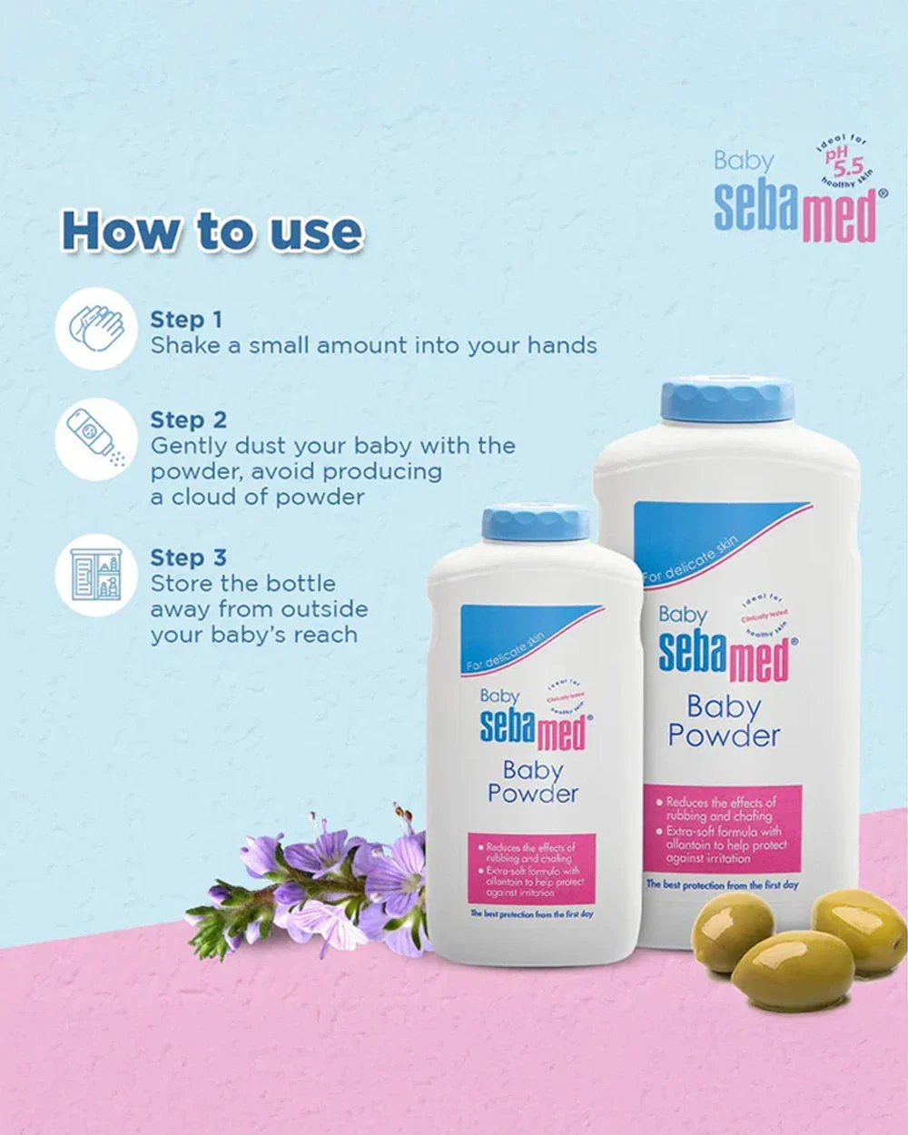 Sebamed Baby Powder-With Olive Oil & Allantoin - Image 7