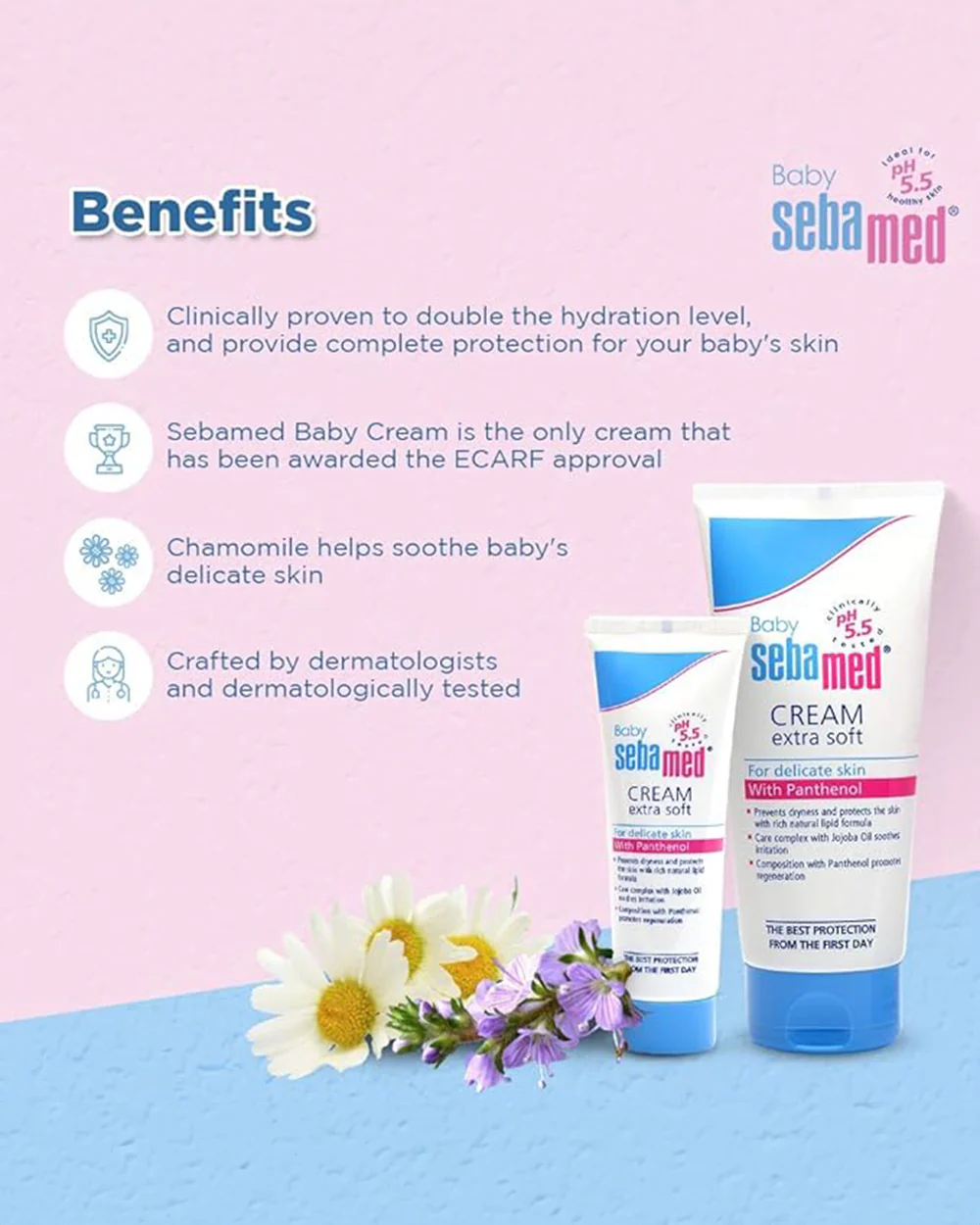 Sebamed Extra Soft Baby Cream-With Panthenol & Chamomile-For Delicate Skin - Image 9