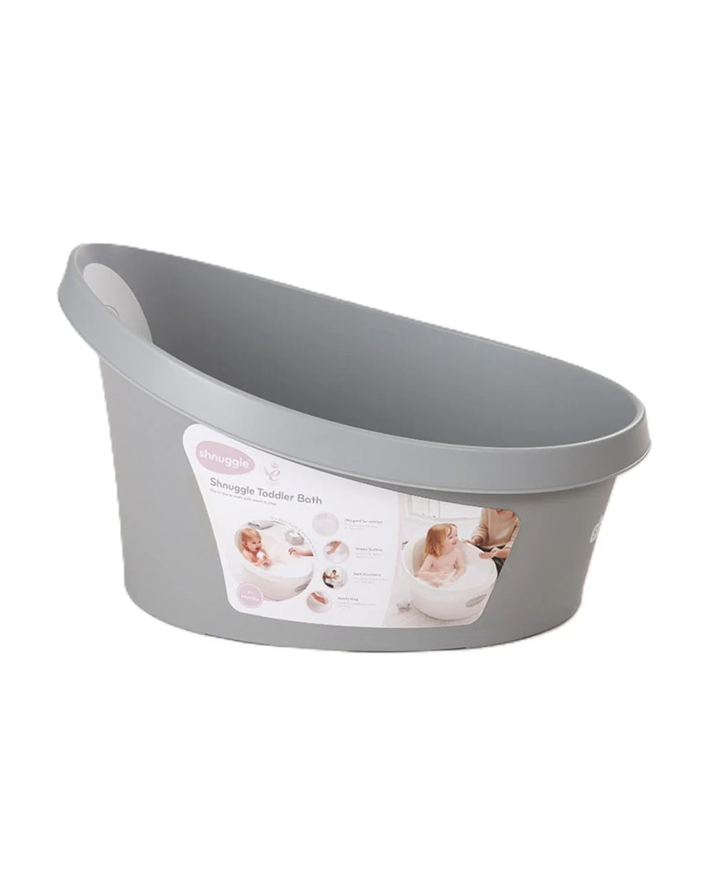 Shnuggle Baby Bath Tub with Bather & Jug-0 to 48M-Pebble Grey - Image 5