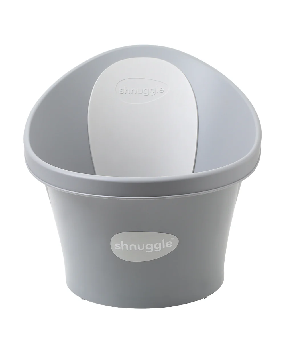Shnuggle Newborn Bath Tub-With Bum Bump Support-Soft Foam Backrest & Non-Slip Base-BPA Free-0 to 12M-Pebble Grey
